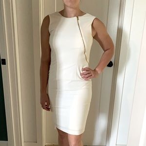 Calvin Klein White Zipper Dress